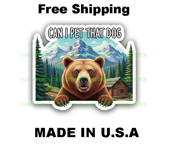 Can I Pet That Dog Sticker Funny Meme Sticker Decal Water Bottle Sticker Decal B