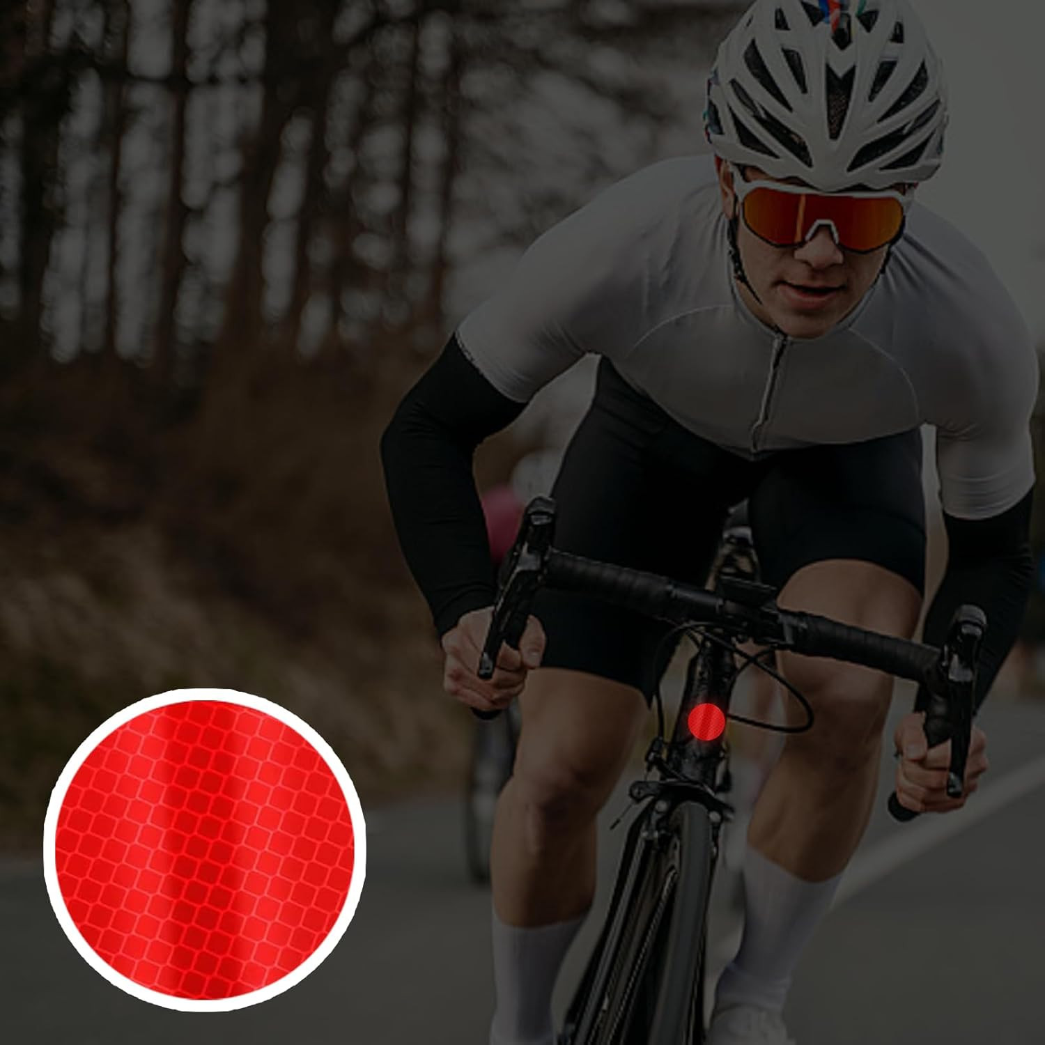 30 Pcs 5cm Round Safety Reflective Stickers Waterproof Self Adhesive Tape UK