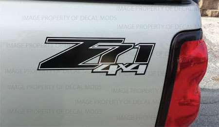 set – Chevy Silverado Z71 4×4 decals – Blackout GM HD black stickers 07-13 FG9A9