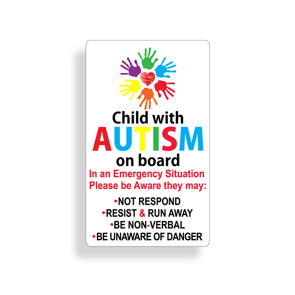 Autistic Sticker Child on board Autism awareness Car Vehicle Window Bumper Decal
