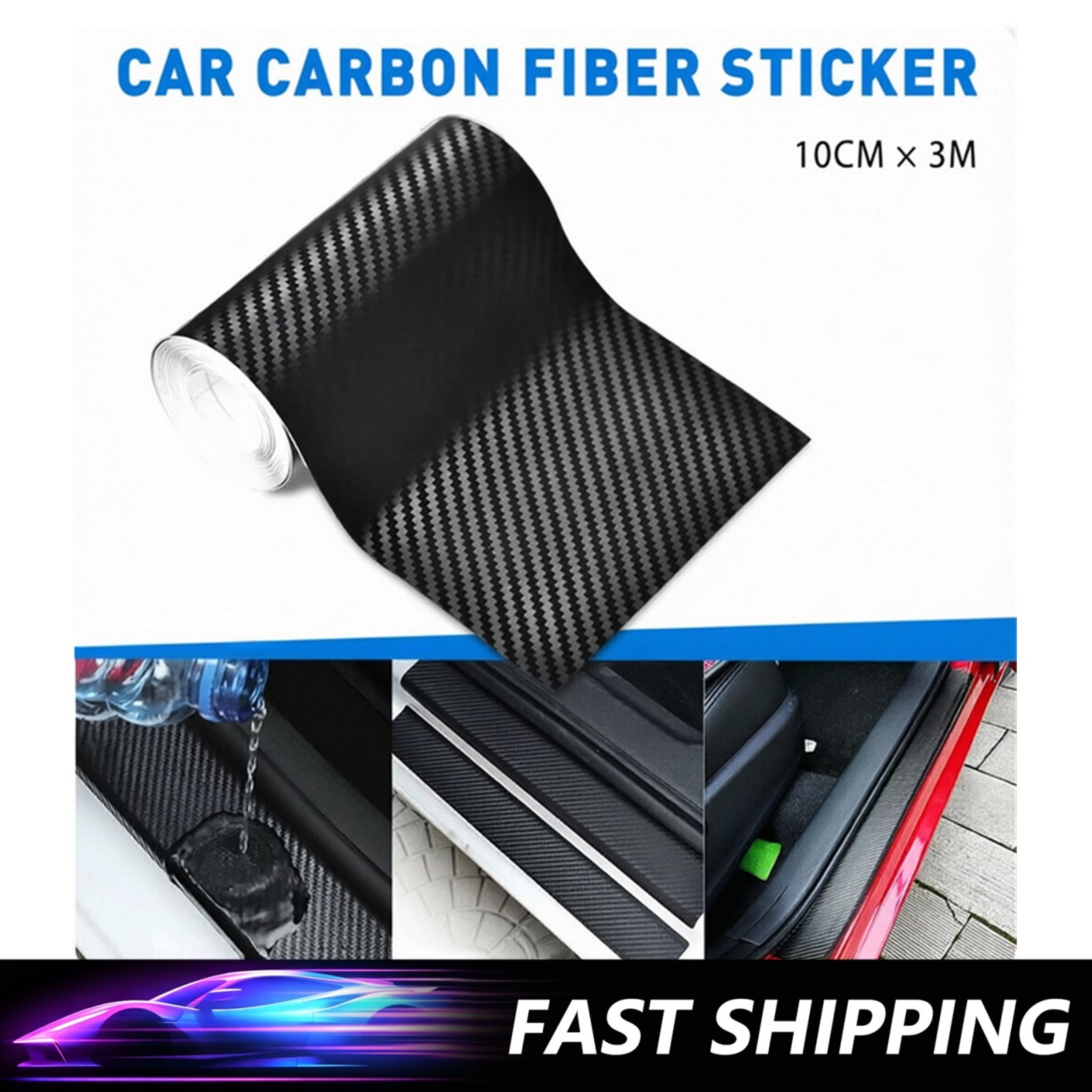 Premium Matte Flat Black Forged Carbon Fiber Vinyl Film Wrap Roll Sticker Decal