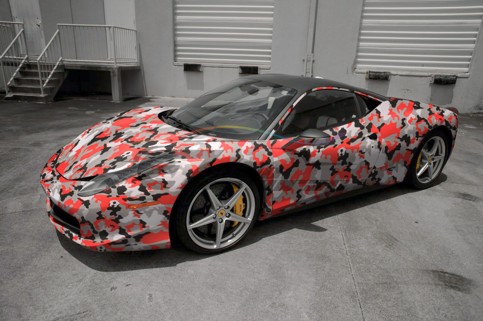 Premium Red Black White Gray Camouflage Desert Vinyl Sticker Wrap Decal Steet