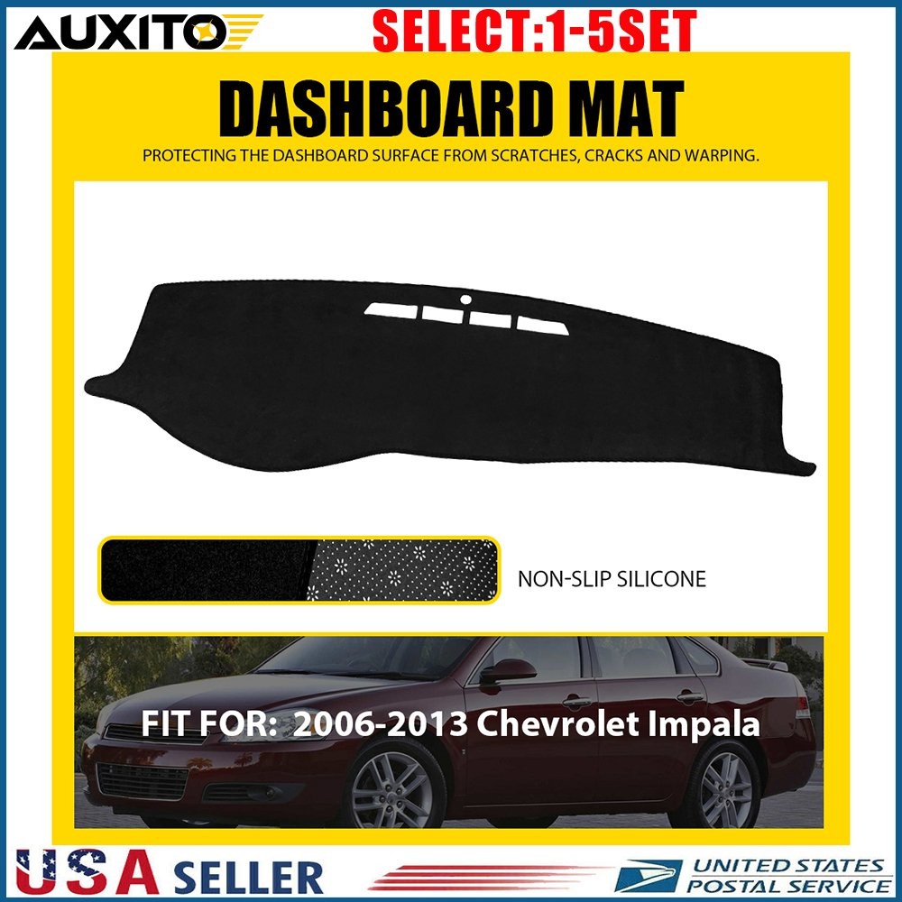 For 2006-13 Chevrolet Impala Dash Mat Dashboard Cover Pad Anti-Glare Black 1-5X