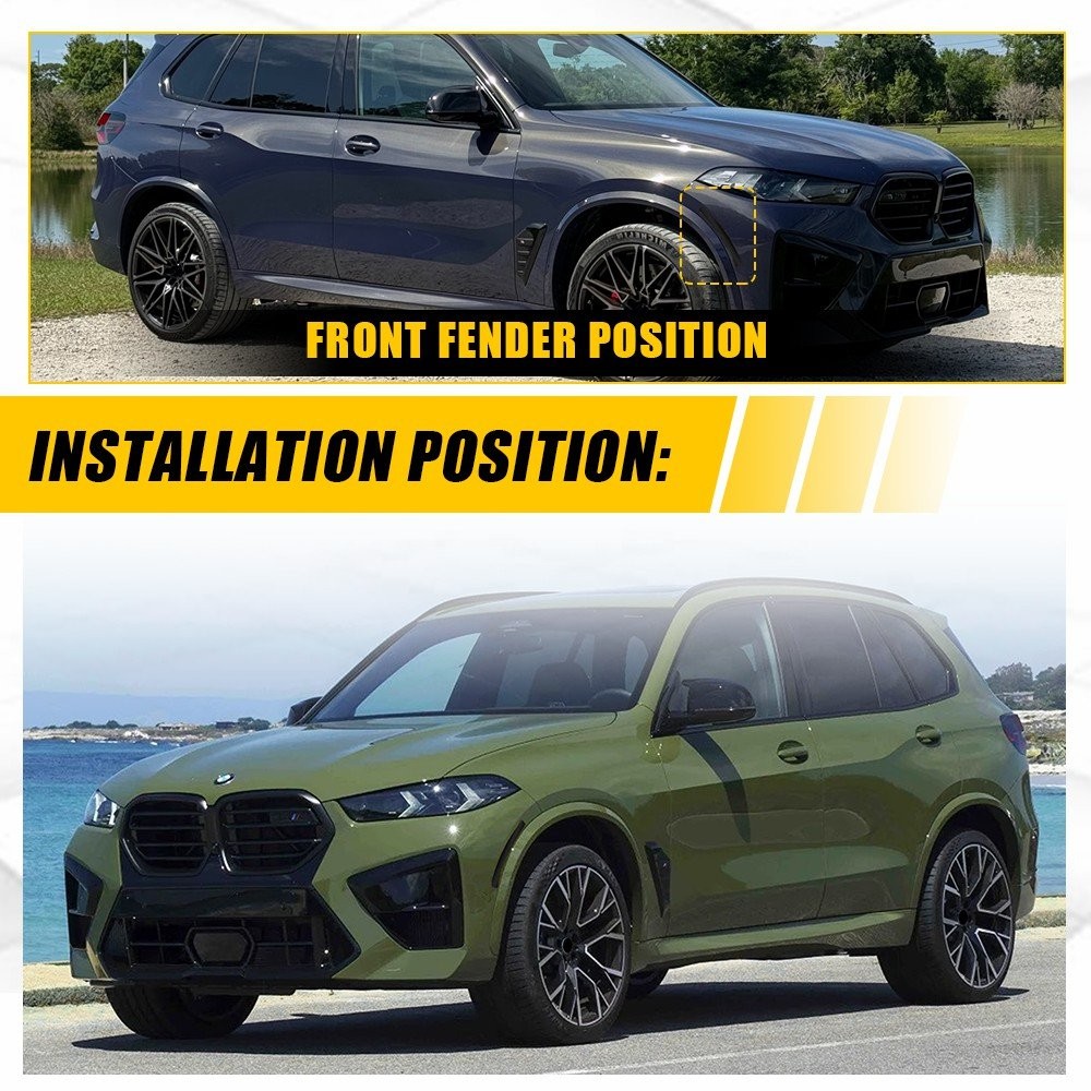 For 2024 2025 2026 BMW X5 4X Side Marker Light Vinyl PreCut Overlay Tint Sticker