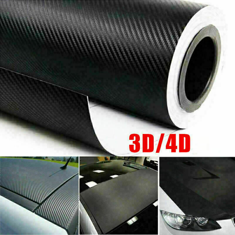 3D 4D Carbon Fiber Matte Vinyl Film Car DIY Wrap Sheet Roll Film Sticker Decal#