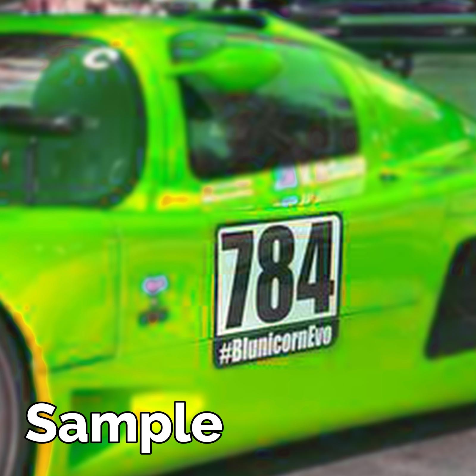 2x Car Door Number Name Stickers 14″ x 20″ Vinyl Decal Racing Track Day