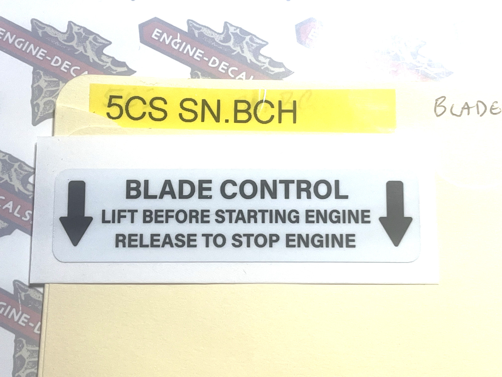 Snapper Steel Deck Mower Warning Decals Reproduction Engine Decals Multi Choice