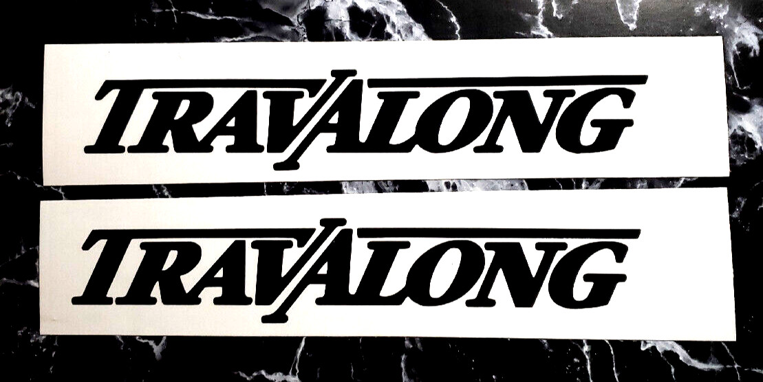 TRAVALONG trailer Decals stickers Gloss BLACK (2) 24″ Fast USA!