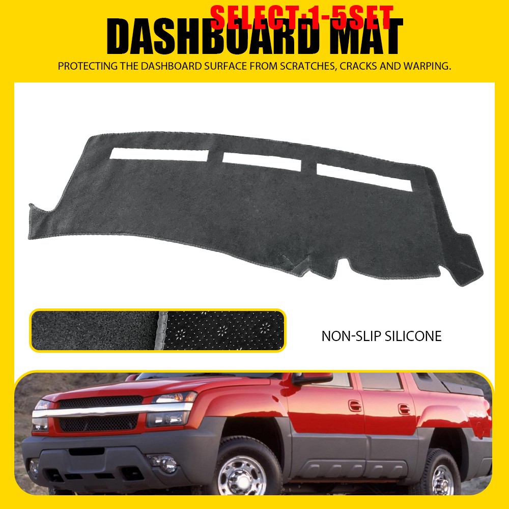 Gray Dash Cover Mat Dashboard Pad for Chevy Silverado 1500 2500 Tahoe 01-06 1-5X