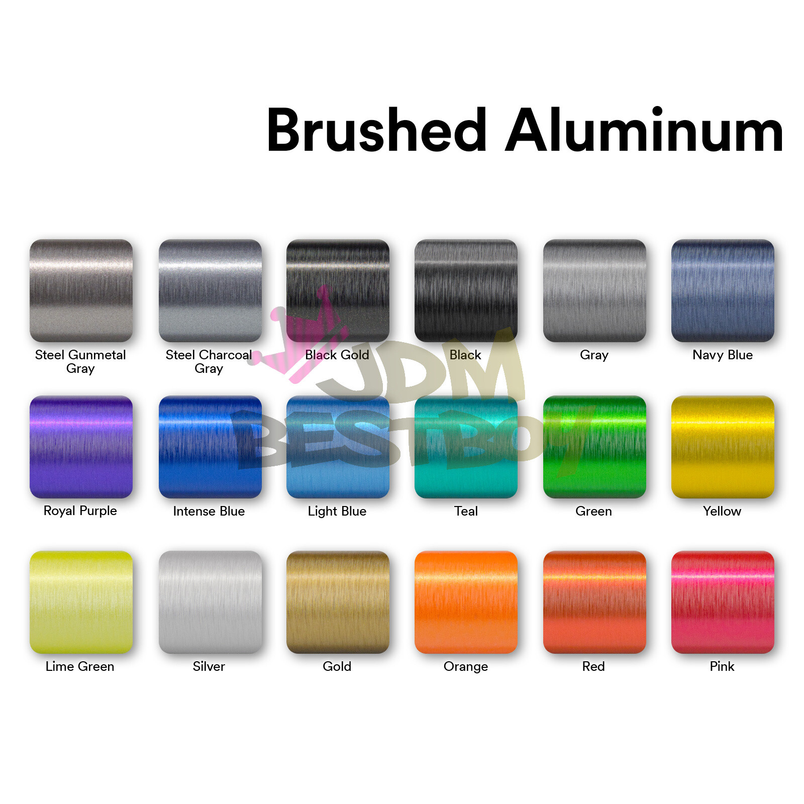 Premium Navy Blue Brushed Aluminum Steel Vinyl Wrap Sticker Decal Air Release