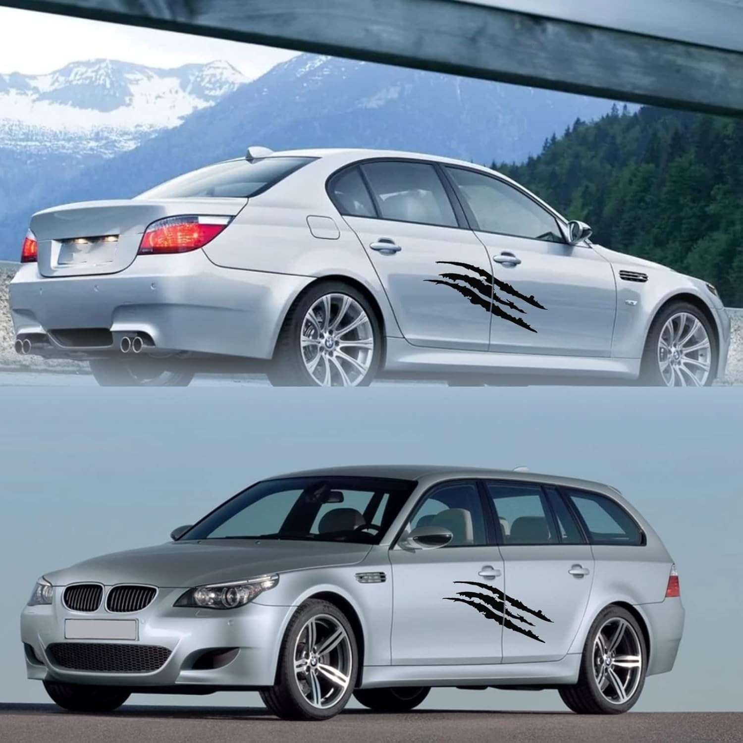 Transform Your Vehicle with 2PCS Claw Mark Reflective Decals – Easy to Install