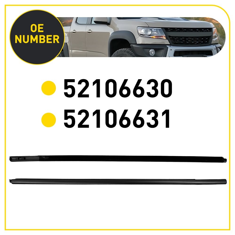 Front LH RH Door Window Belt Weatherstrip Kit For 12-22 Chevrolet Colorado 2-20X