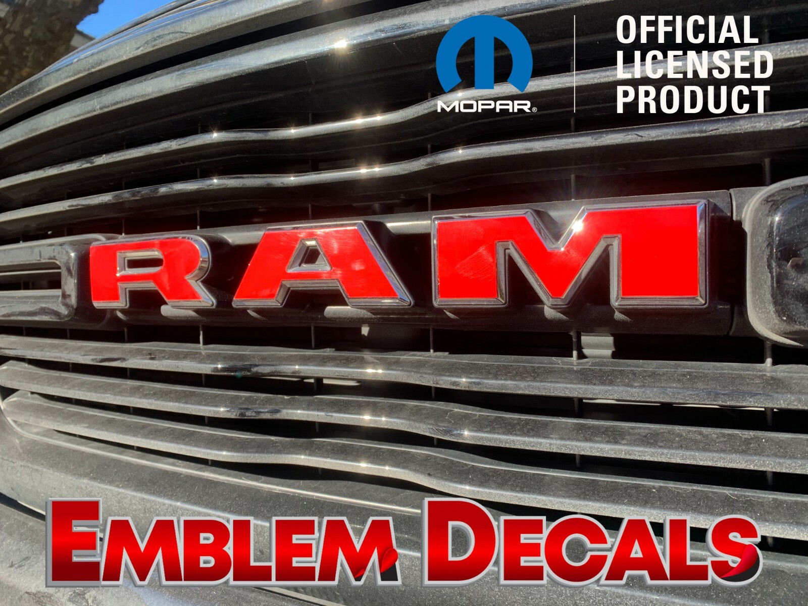 RAM 1500 DT Grill Emblem Decals 2019 2020 2021 2022 2023 2024