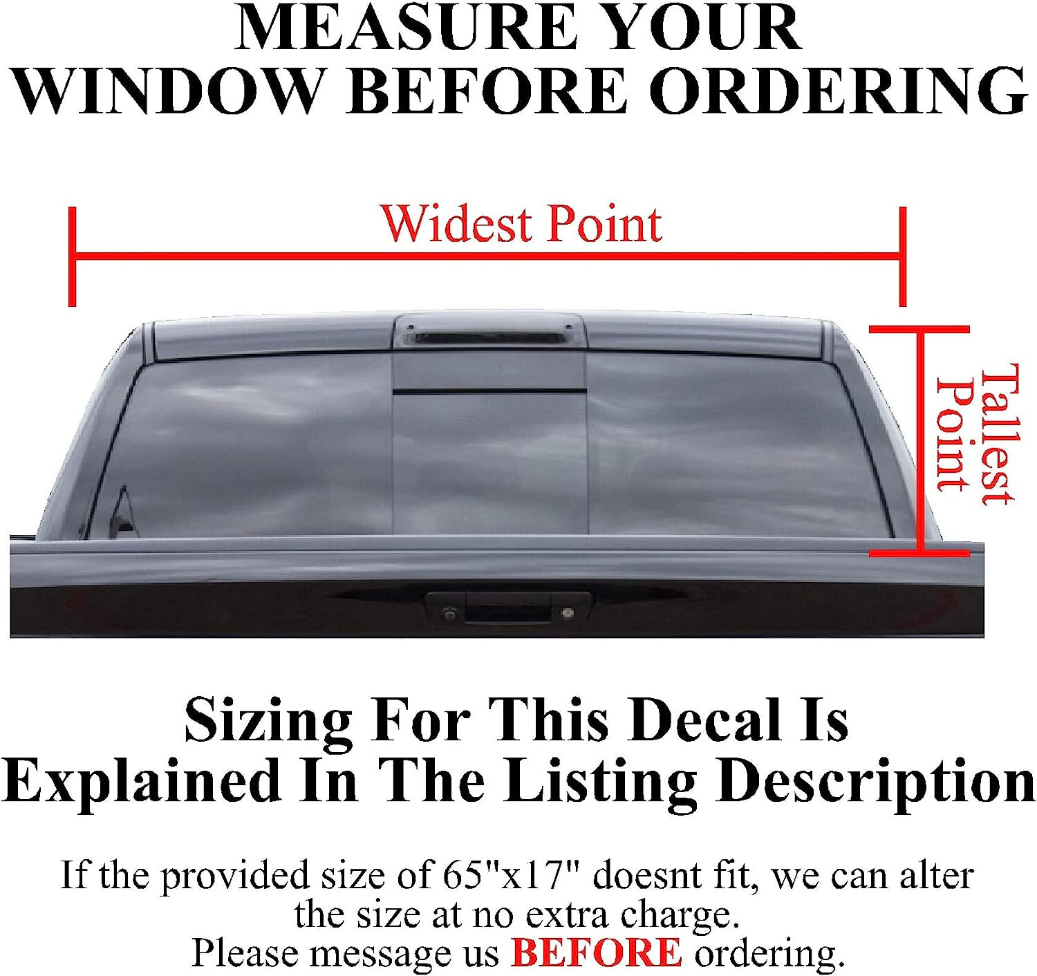 Truck Back Window Graphics Dragon (P584) See Through Rear Decal