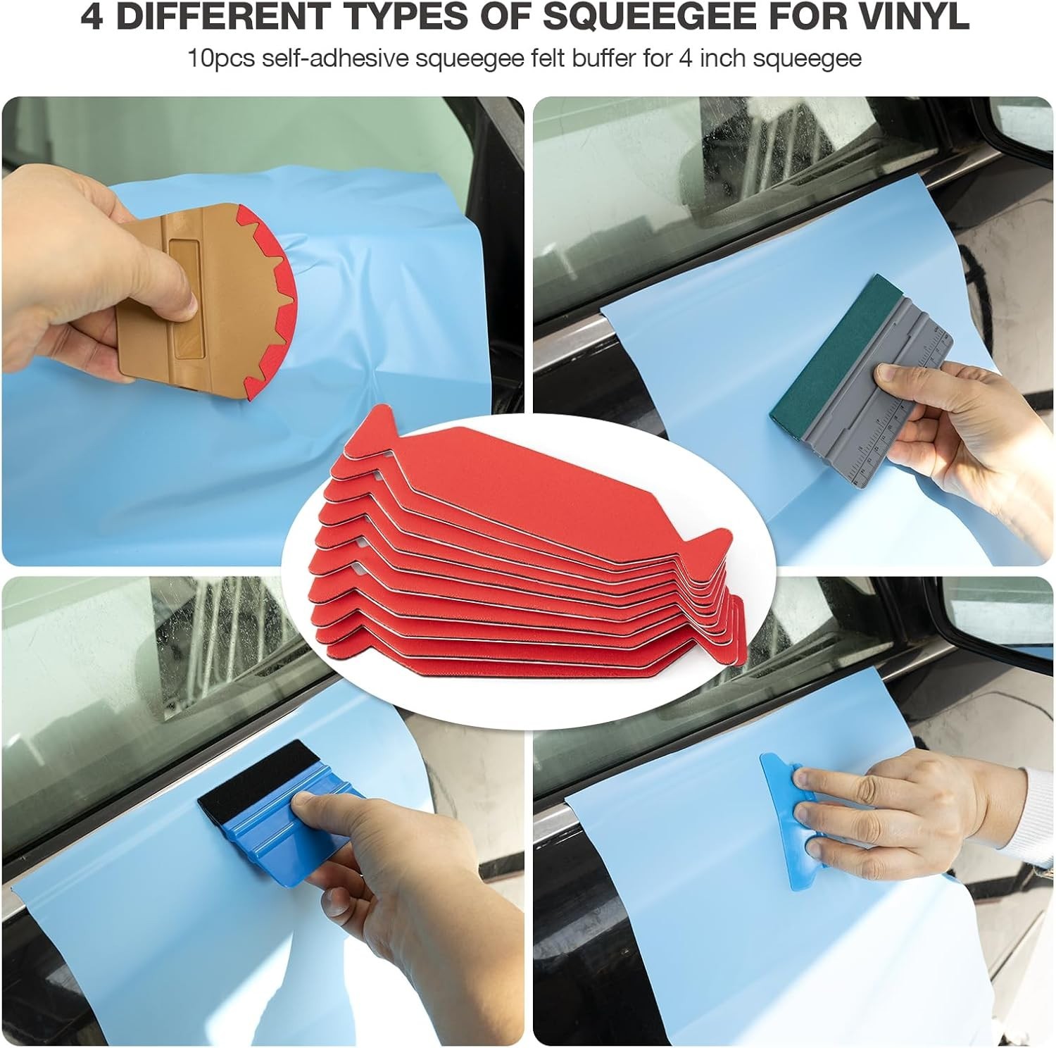 Car Wrap Tool Kit for Effortless Window Tinting: Heat Gun, Squeegee & Scraper