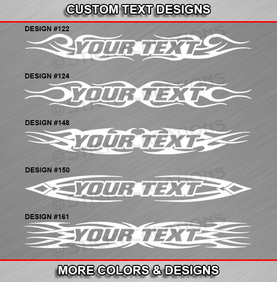Customized Letters Decal Sticker Vinyl Graphic Windshield Window Tribal Flame