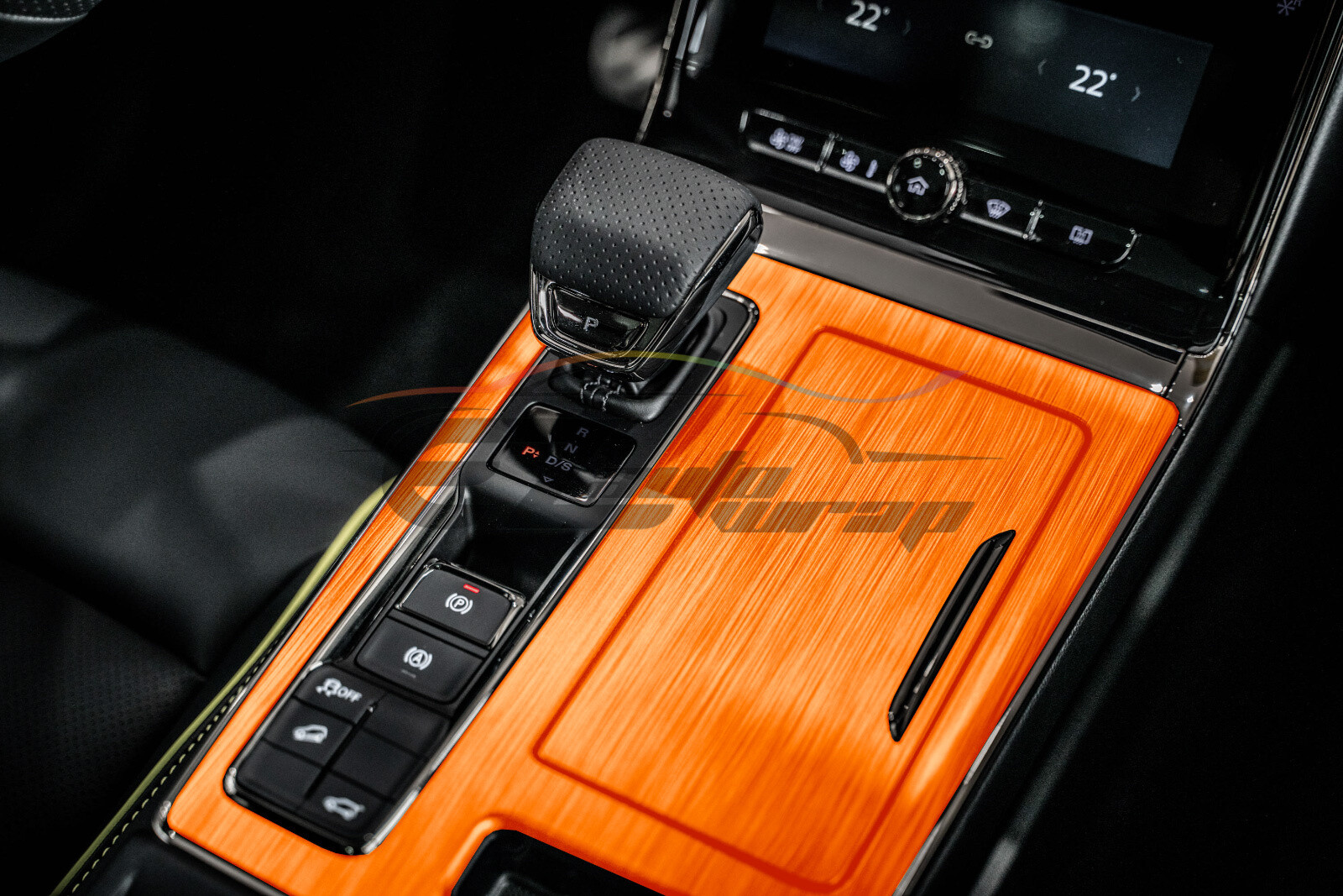 Premium Orange Brushed Aluminum Steel Vinyl Wrap Sticker Film Decal Air Release