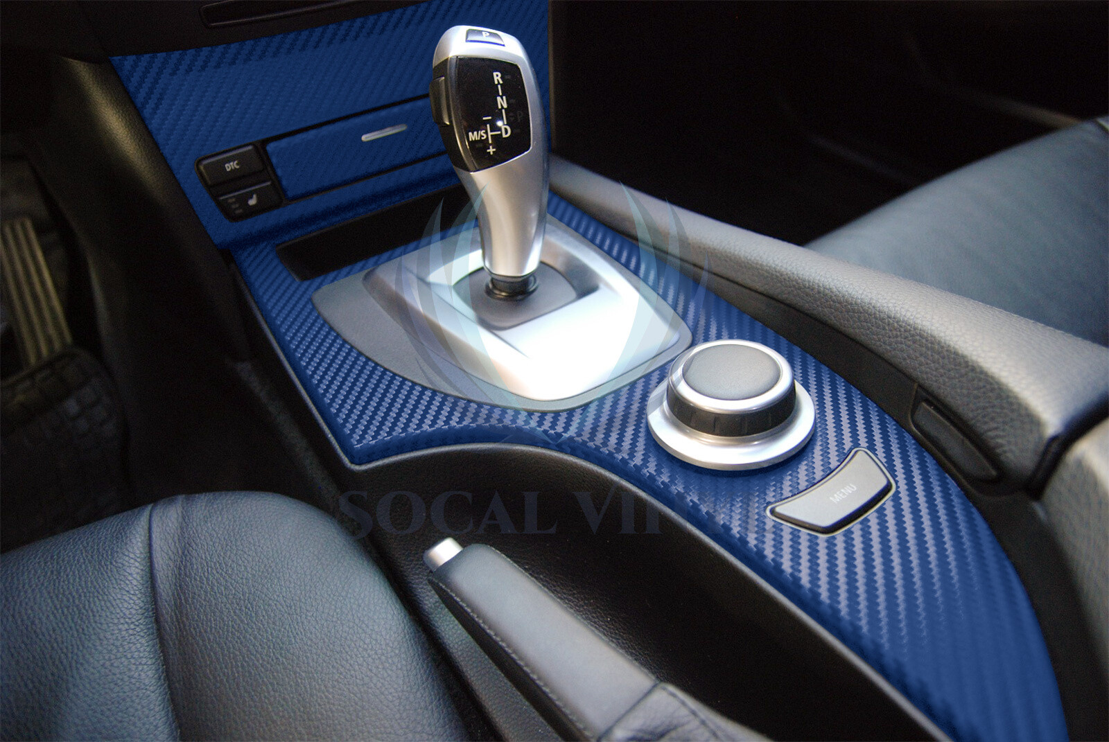 3D Carbon Fiber Navy Blue Matte Texture Vinyl Car Wrap Sticker Decal Film Sheet