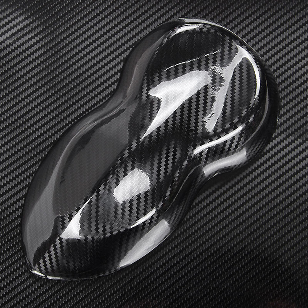 Super Gloss 5D Twill-Weave Black Carbon Fiber Vinyl Wrap Air Release Bubble Free