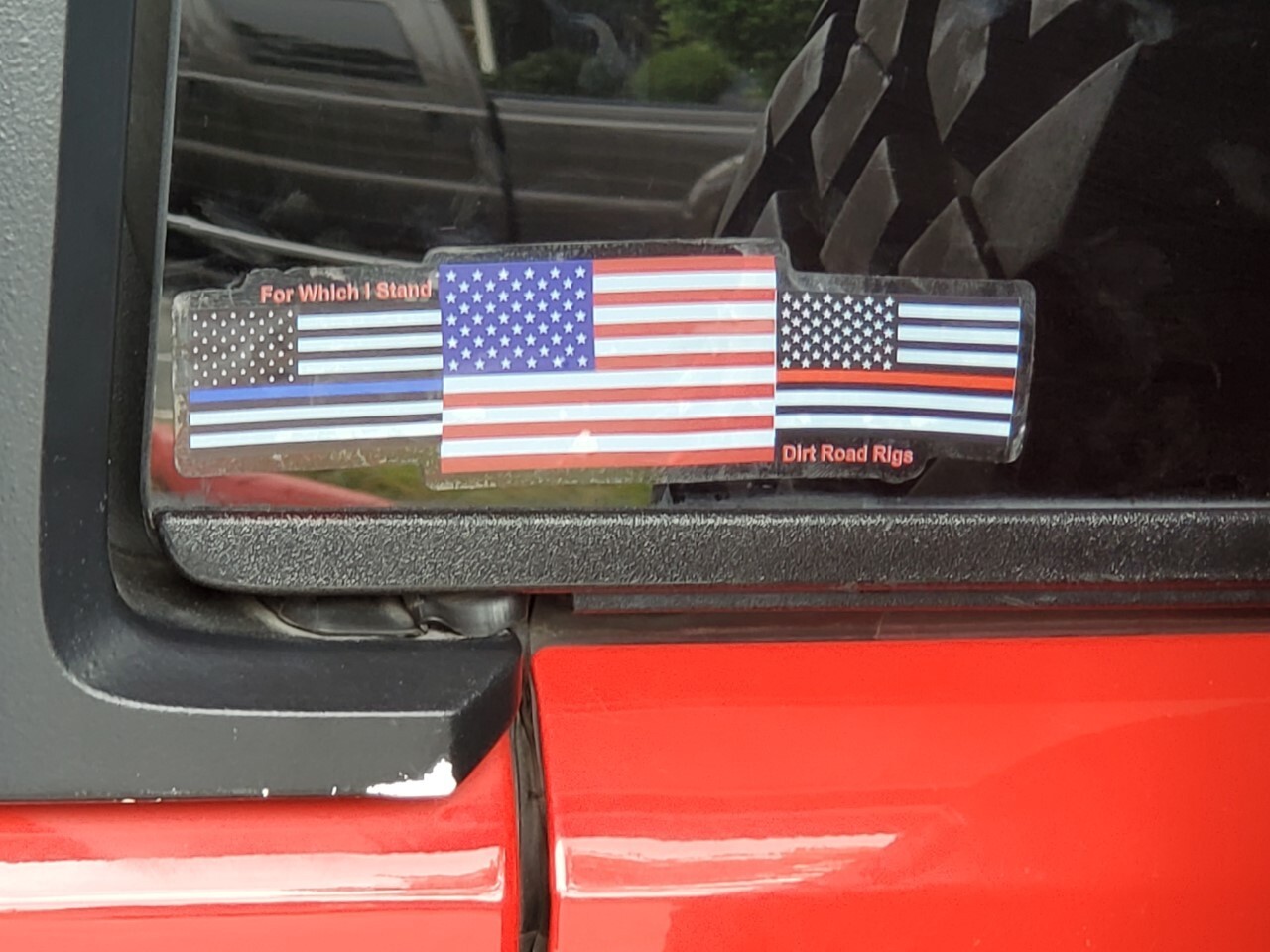 For Which I Stand Blue Line, American, Red Line Flag decal