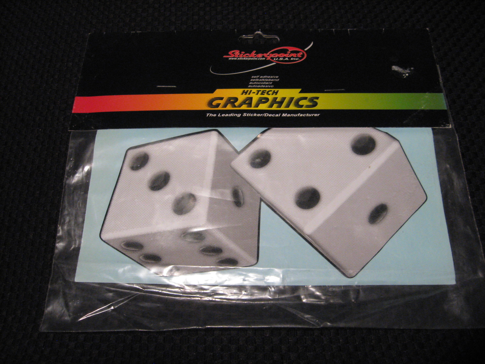 Old School 90’s Stickerpoint “LUCKY DICE” Hi-Tech Graphics Auto Sticker/Decal