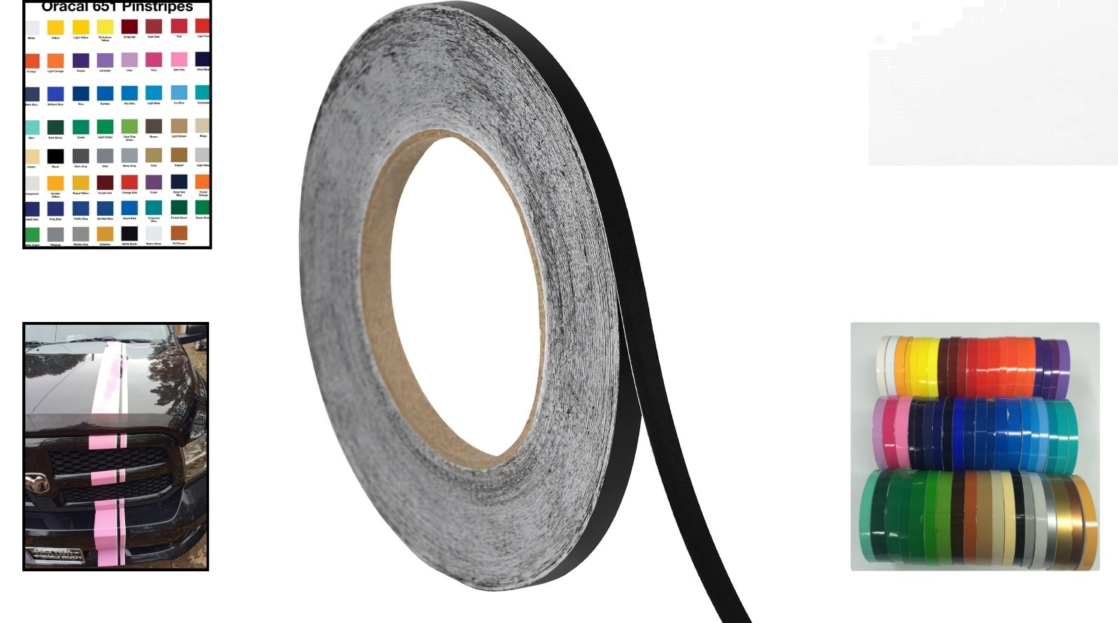 651 Vinyl Pinstriping Tape – 1/4″ x 150ft Matte Black, Waterproof for Indoor/…
