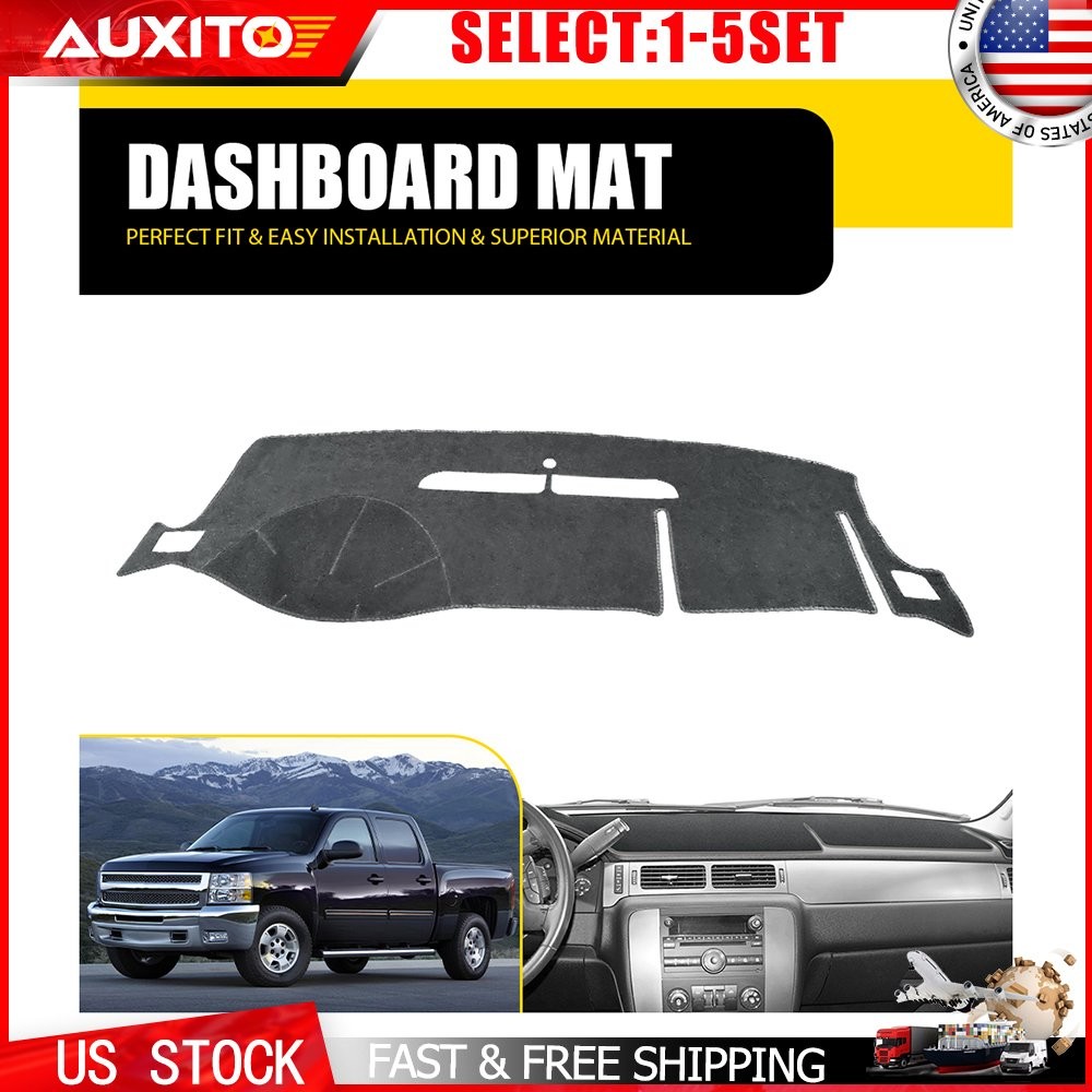 Dash Cover For Chevrolet Silverado 1500 2007-2012 2013 Dashboard Cover Mat 1-5X