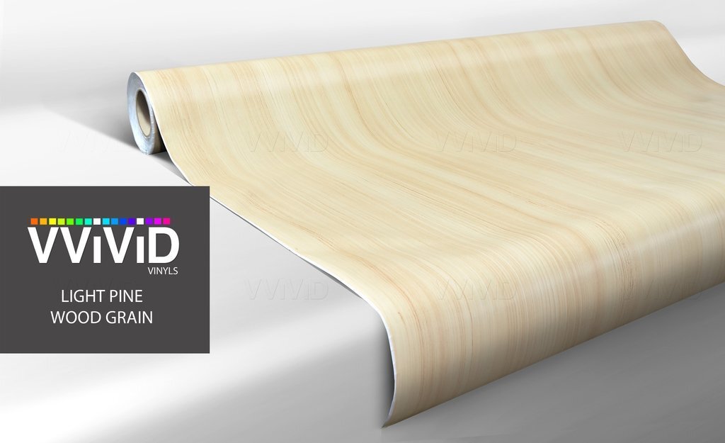 VVivid White Maple Wood Grain Vinyl Wrap Architectural Film | V111