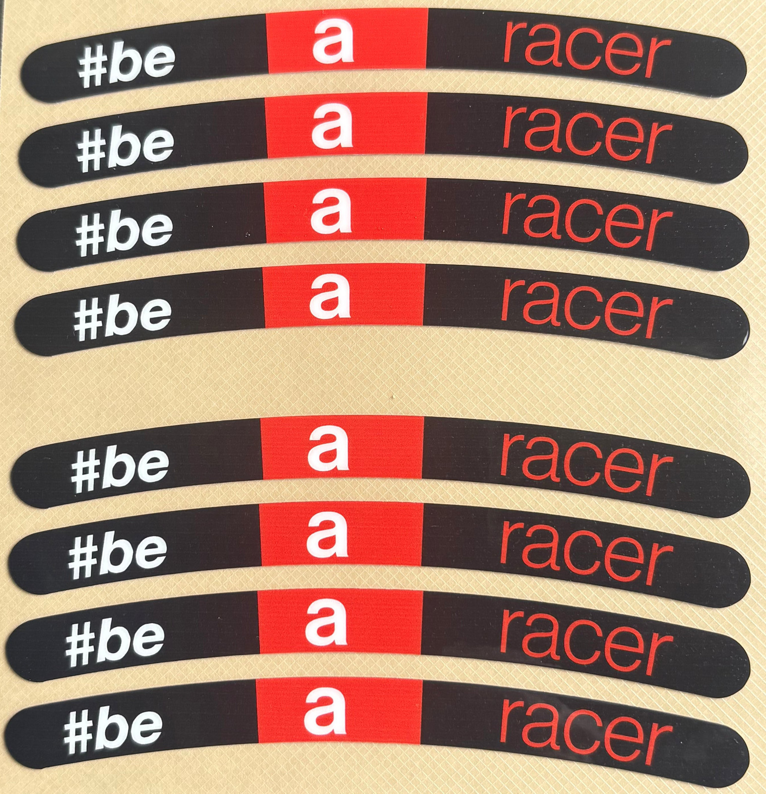8Pcs Aprilia RS 660 “Be A Racer” Wheel Rim Sticker Decal Set