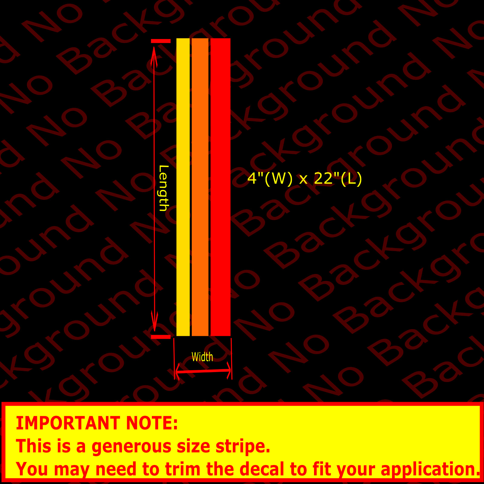 Generous Size – Retro Racing Stripes Trio Vinyl Decal Fits 4Runner Tacoma Tundra
