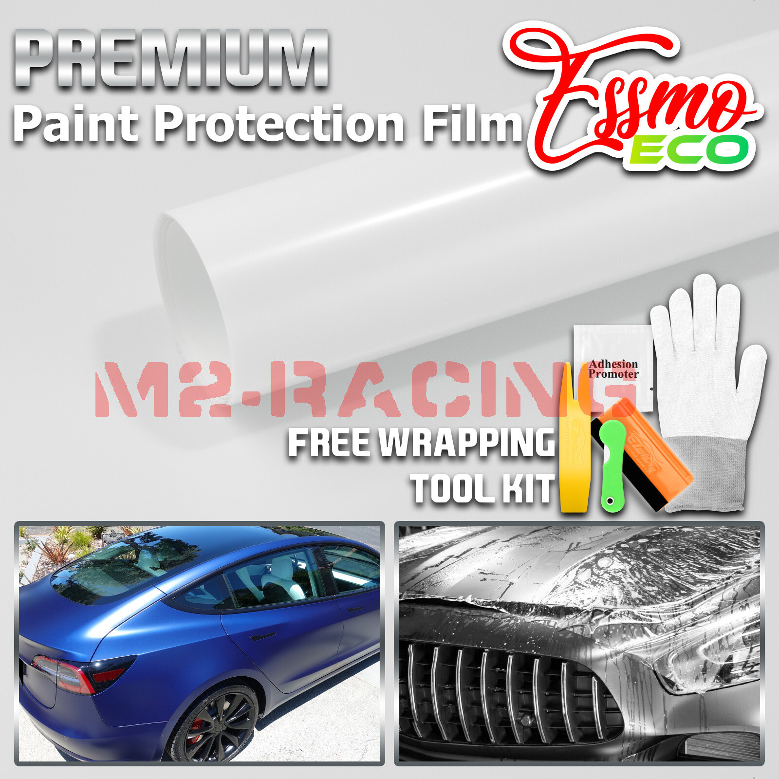 PPF Paint Protection Film ECO Gloss Clear Hydrophobic Ceramic Coating Bra 7.5mil
