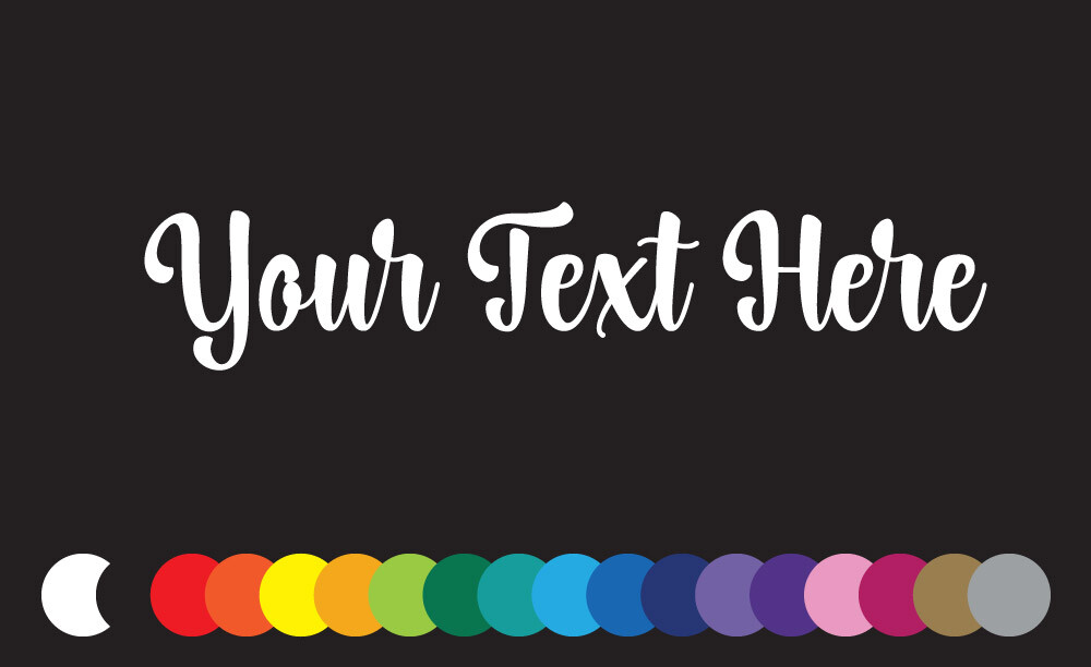 custom window sticker make your own vinyl decal personalized customized cursive