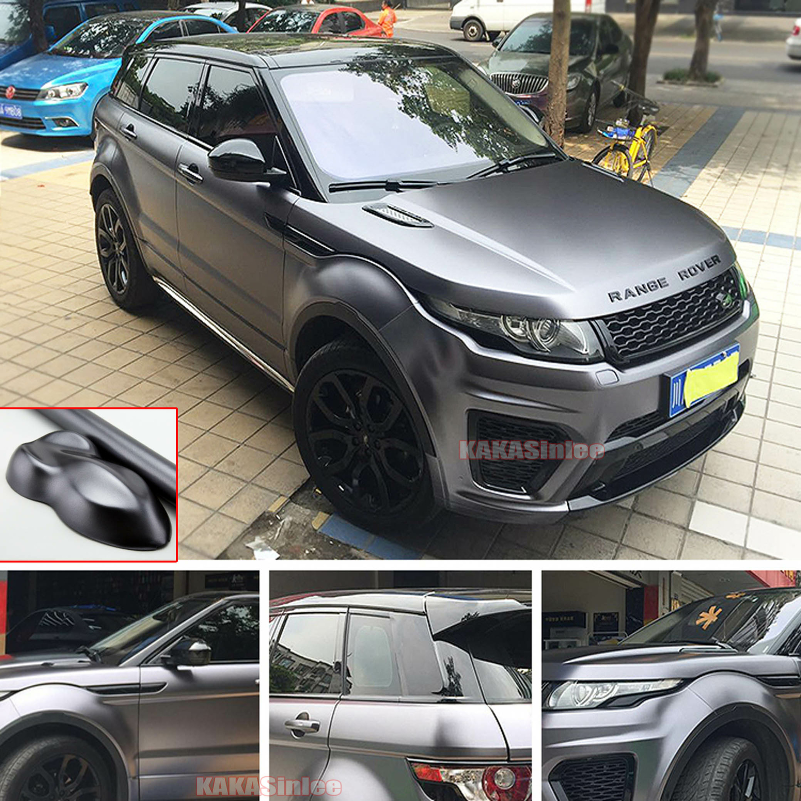 50FT X 5FT Car Wrap T Grey Pearl Metal Satin Chrome Vinyl Sticker Air Free HDUS
