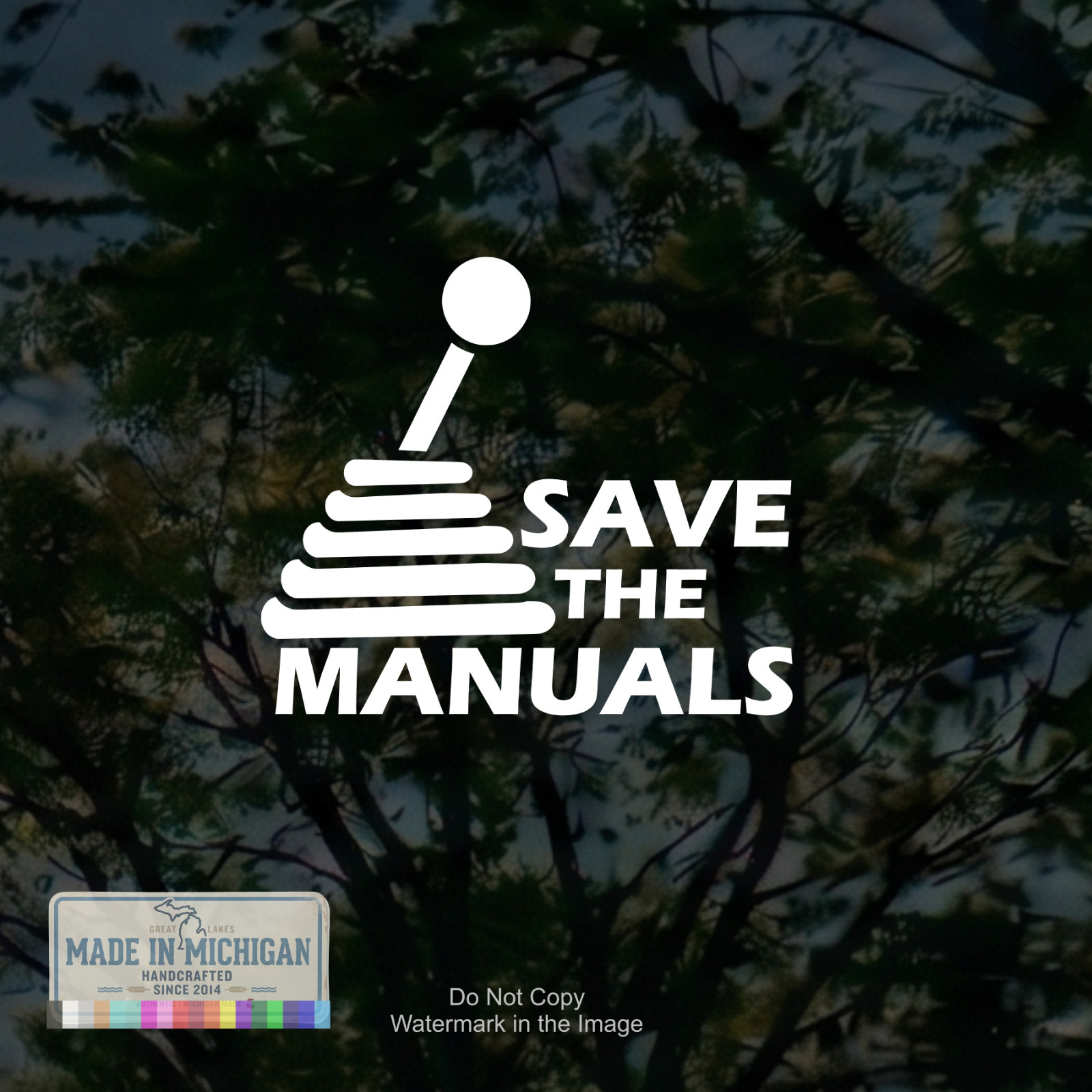 Save The Manuals Vinyl Decal Sticker White Car Window Bumper Manual Transmission