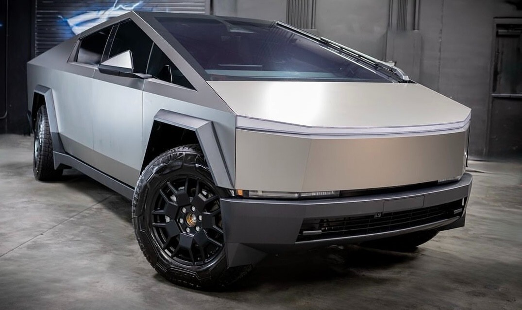 Tesla Cybertruck DIY Full Vinyl Wrap Color Change Matte Qingyun Grey