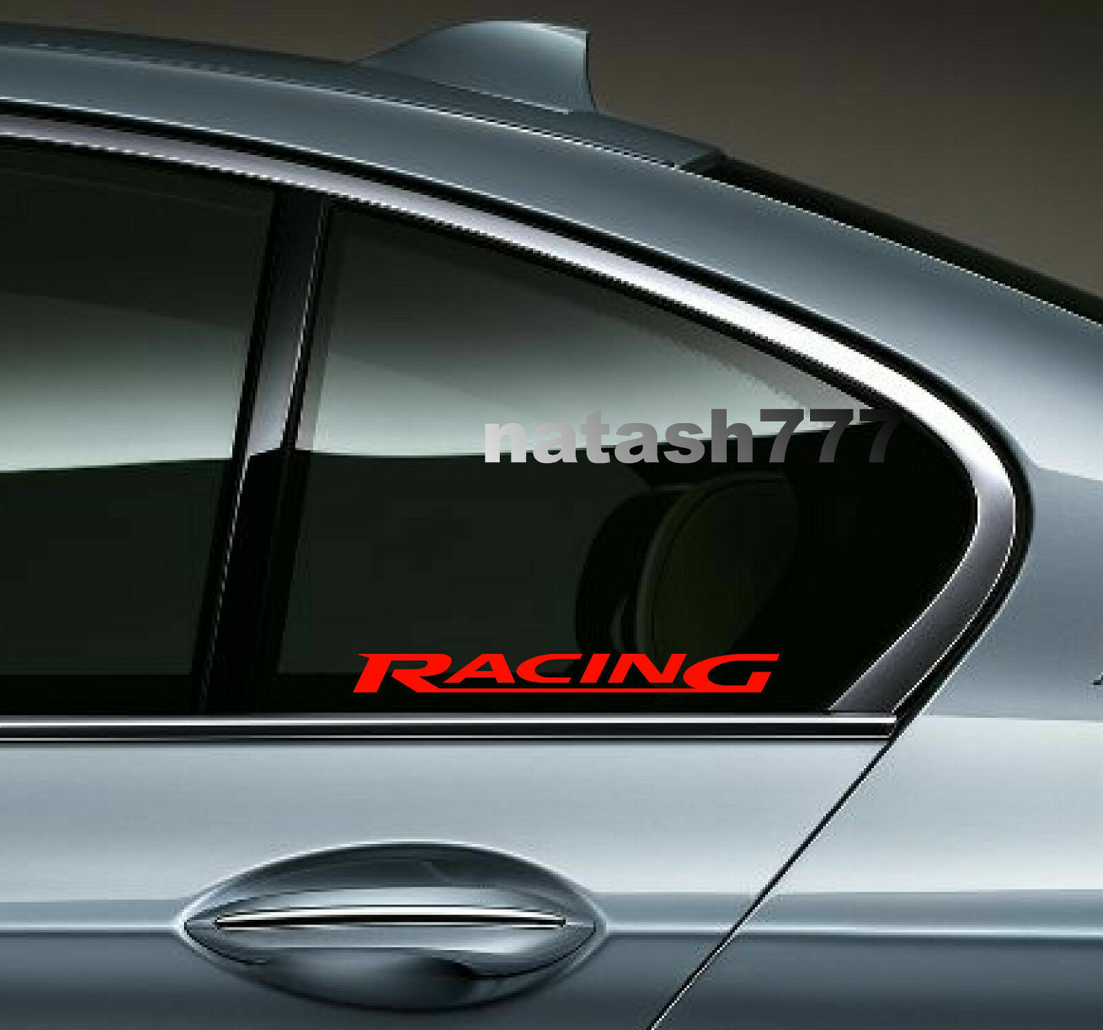 RACING WINDOW Decal Sticker Performance Sport Car Auto Truck Emblem Logo 2-pcs