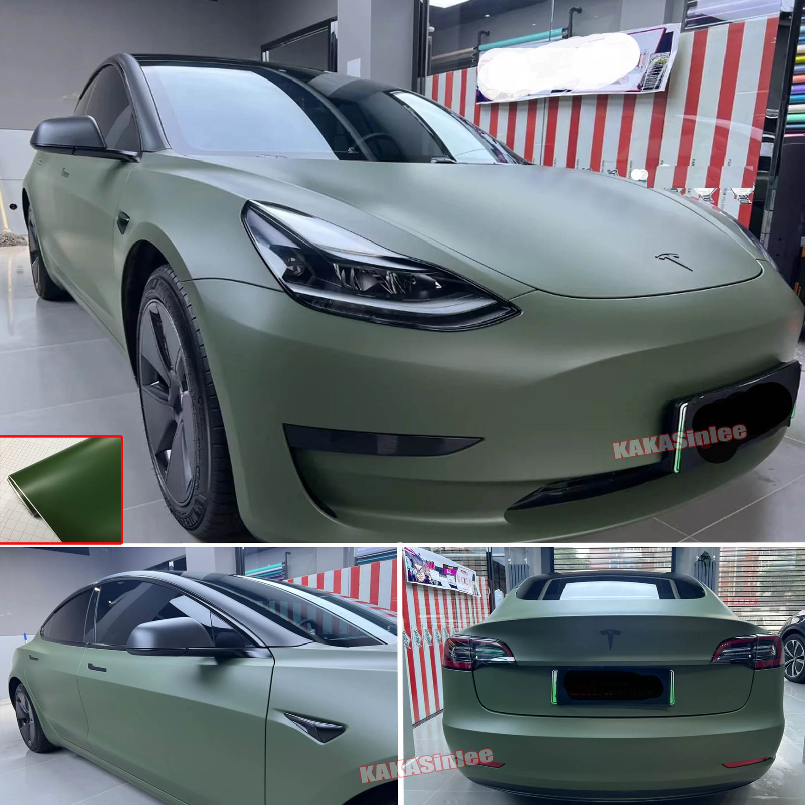 Dark Green Matte Whole Car Hood Roof Vinyl Wrap Solid Satin Motor PVC Sticker US