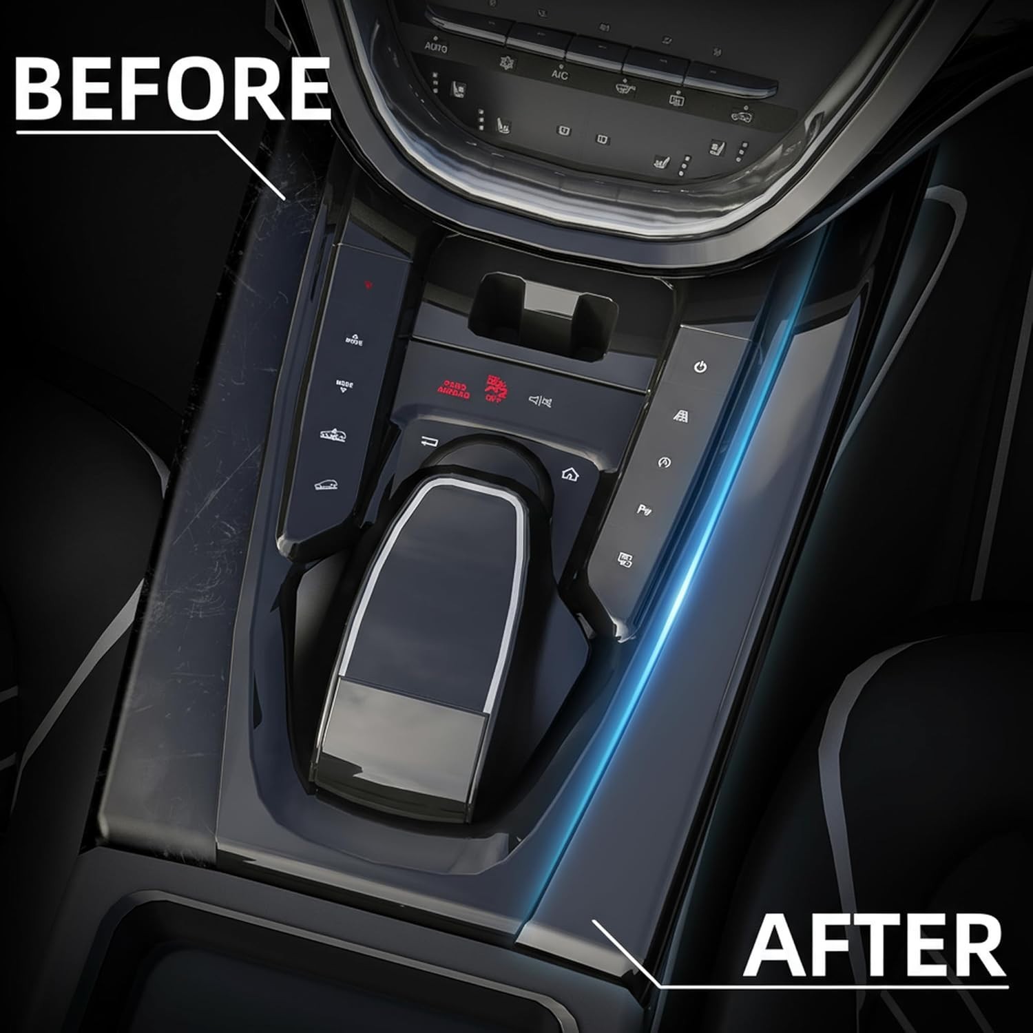 High Gloss Black Vinyl Wrap 4″ x 30ft for DIY Car Exterior and Interior Use