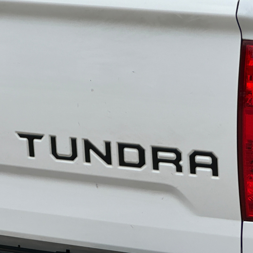 BLACK Tailgate Insert Letters Decal Vinyl Stickers for Toyota Tundra 2014-2021