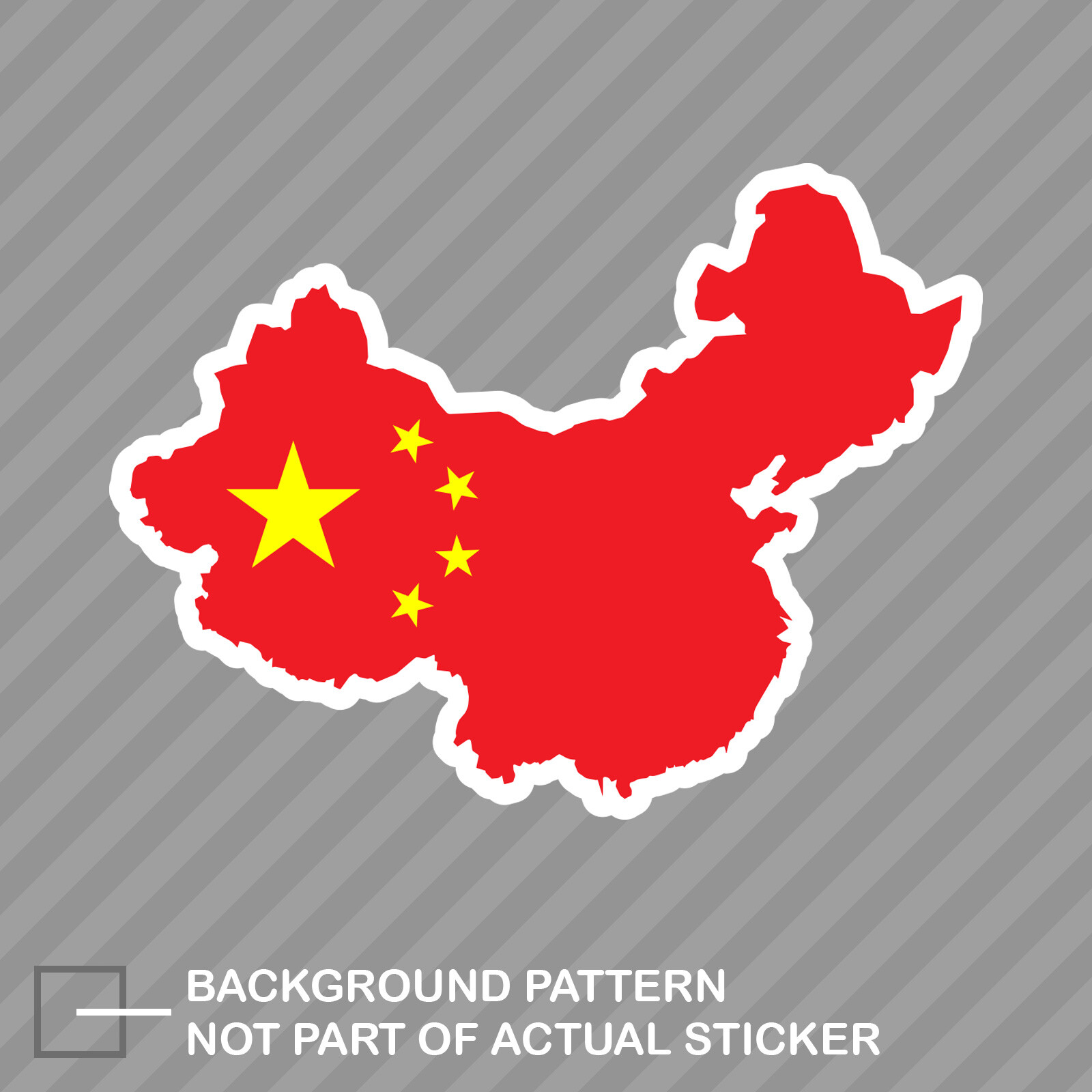 Chinese Shaped China Flag Sticker Decal Vinyl country pride