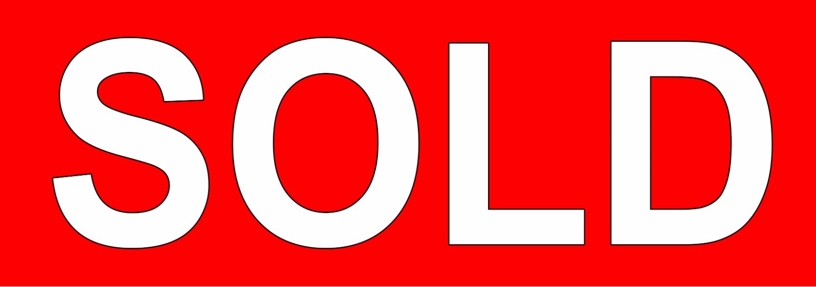 2X SOLD STICKER SIGN, VINYL WATERPROOF STICKER FOR REALESTATE BUSINESS