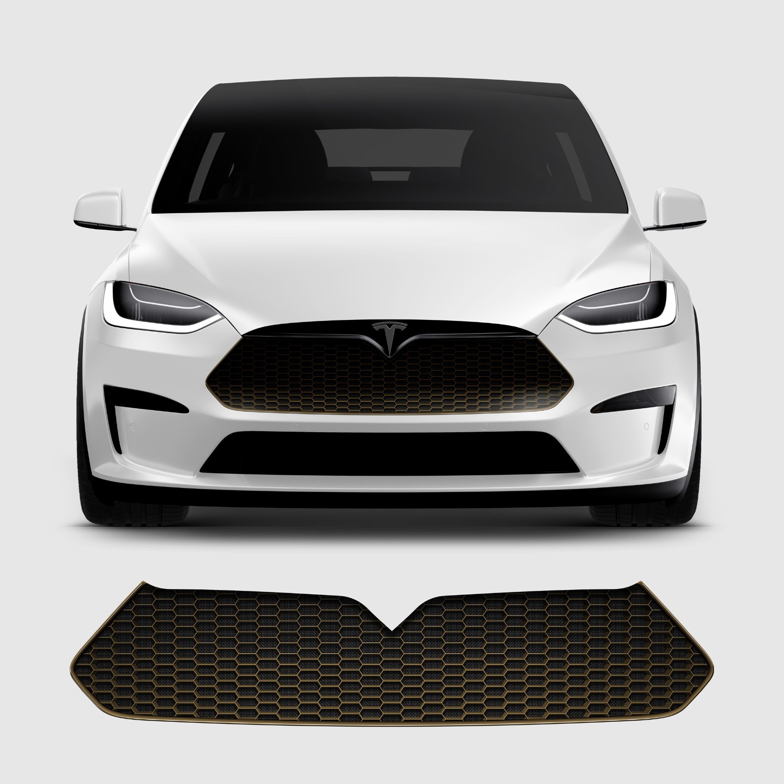 Front Grill Imitation Decal Design1, for Tesla Model X 2021 – 2026