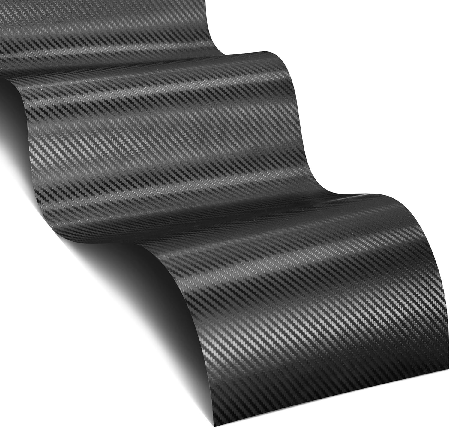 Durable 6ft x 5ft Black Carbon Fiber Vinyl Roll Featuring Air Release Technology