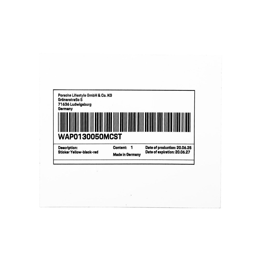 Porsche Crest Bonnet Hood Sticker Decal Essential 79mm x 67mm WAP0130050MCST