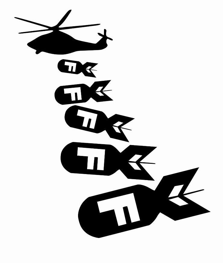 Large 11” F Bomb Decal Funny Car Vinyl Sticker Euro JDM Turbo Low Drift (FBomb)