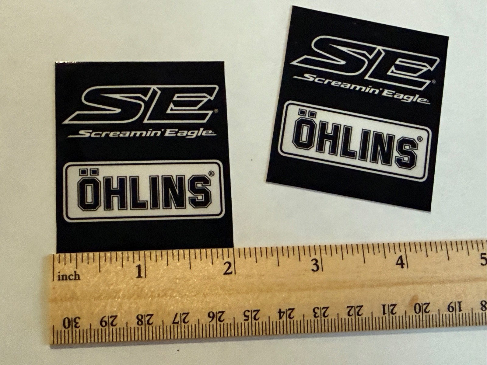 x2 Ohlins Stickers – Black – Screaming Eagle 2 x 2.25 Harley Davidson