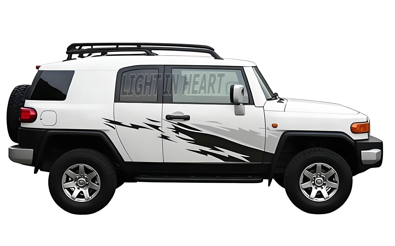 Fit For Toyota FJ Cruiser Distorted Stripe Graphics Decal Car Side Sticker Vinyl