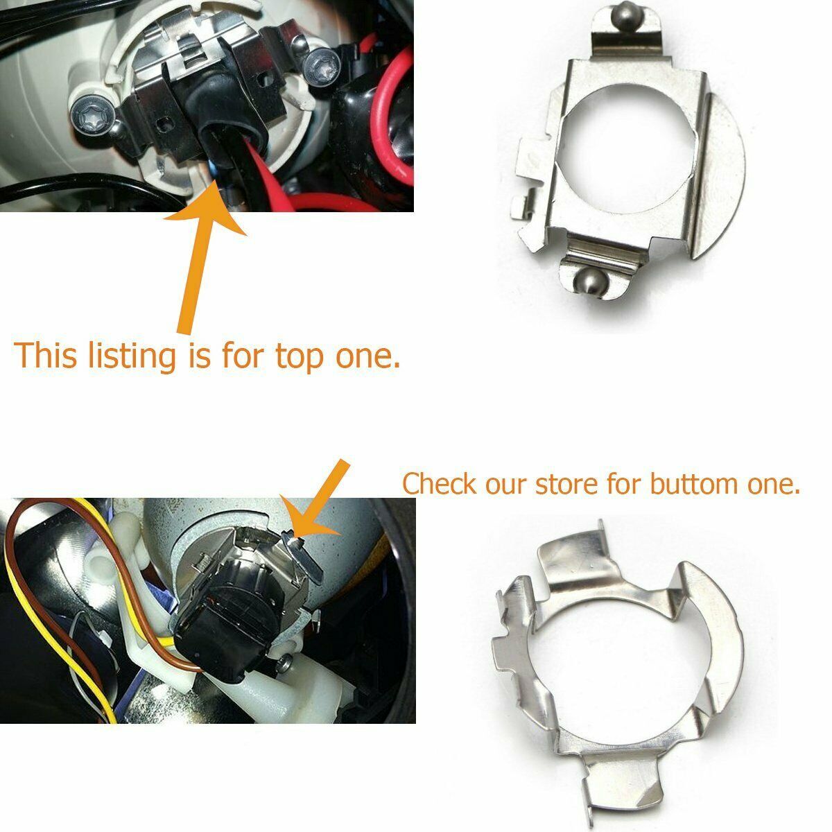 H7 LED Headlight Bulb Holders Adapter Retainer Clip for Mercedes C300 VW 4PCS US