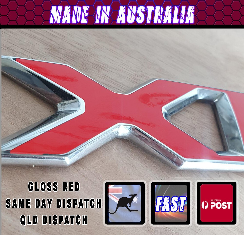 badge overlay fits Ford Ranger XLT GLOSS RED finish 4wd Ute Sticker SET OF 2
