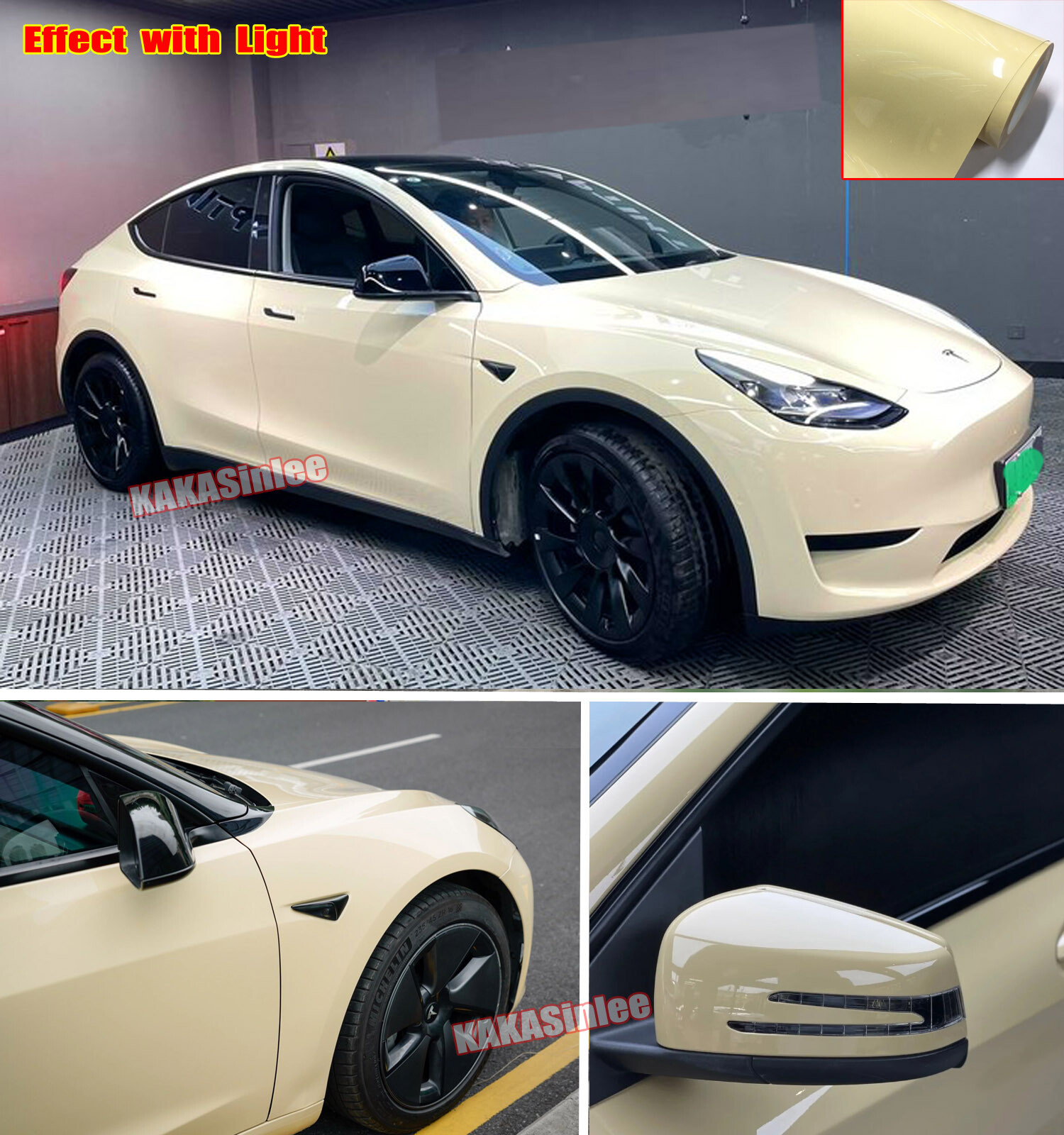 Bubbles Free Yellow Gloss Crystal Bright Full Car Vinyl Wrap SUV Hood Sticker US
